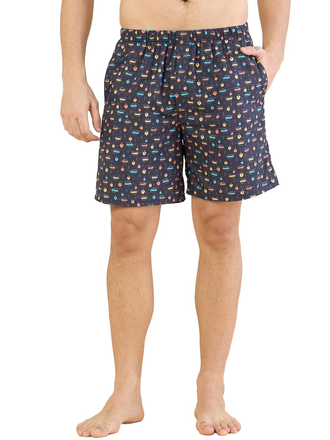 bearbrother Men Regular Fit Black Printed Boxer-picture-14