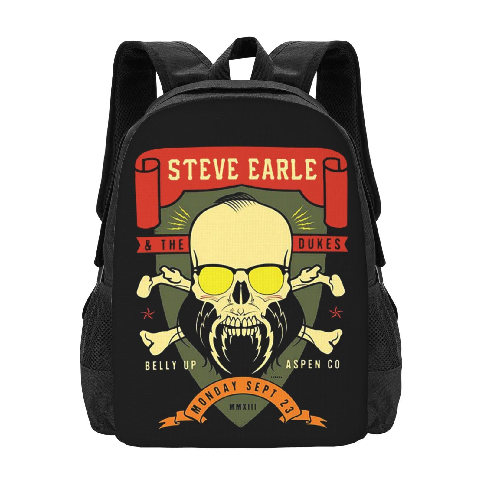Steve Earle Backpacks School Bookbag Sports High School Middle School Bag Lightweight Travel Casual Daypack Laptop Backpacks For Men Women