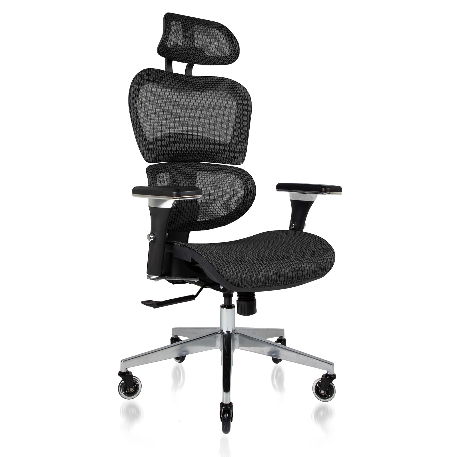 Nouhaus Ergonomic Office Chair with Lumbar Support High Back Mesh Desk Chair Best Desk Chair for Long Hours Adjustable Headrest and 4D Arms SGS