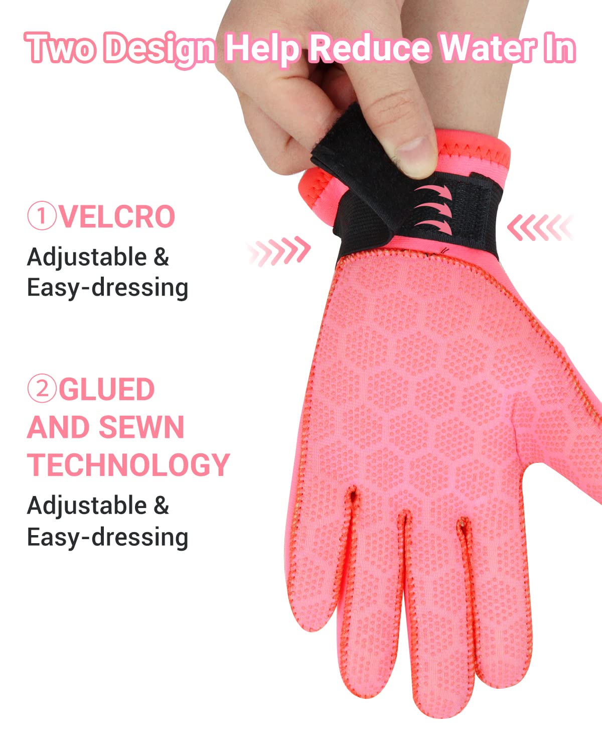 Gogokids Enfant Gants de Plongée en Néoprène 3MM Anti-Dérapant Thermique pour Fille Garçon Snorkeling Natation 3-13 Ans