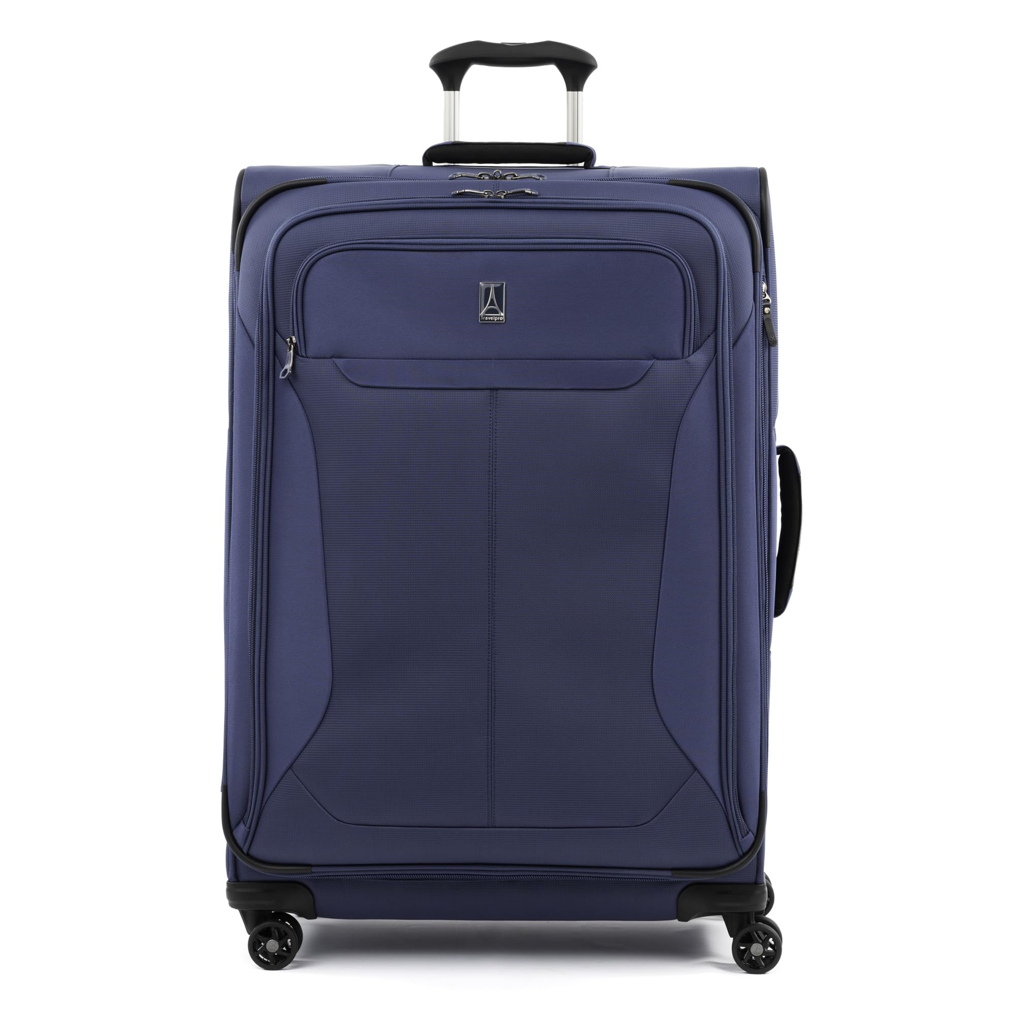 Tourlite Softside 29" Expandable Luggage with 4 Spinner Wheels, Lightweight Suitcase, Checked Large, Blue