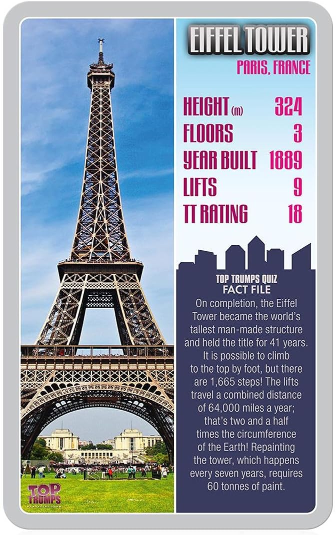 Top Trumps Skyscrapers – Fun for Teens, Adults and Families – Educational Card Set – Strategic Battle for 2+ Players – for Ages 6 and Up