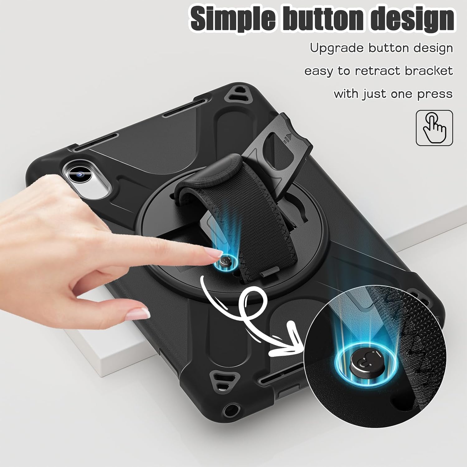 ZenRich Rugged Case for Lenovo Idea Tab 11 2025 / K11 Gen 2 / Xiaoxin Pad 11 / M11 11-inch Heavy Duty Shockproof Case with 360° Rotating Kickstand, Built-in Screen Protector,Hand Strap & Shoulder Belt