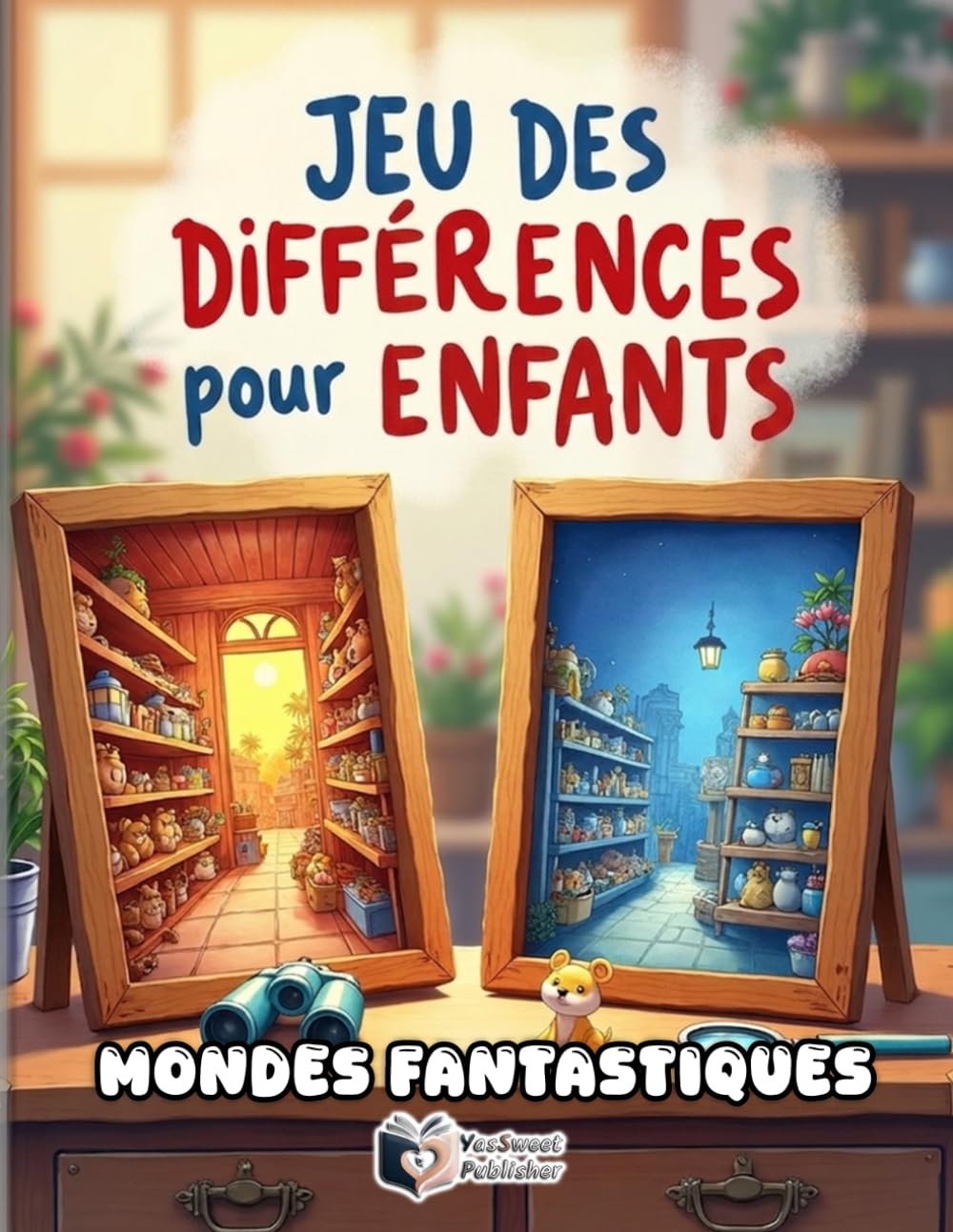 Jeux des Différences pour Enfants - Mondes Fantastiques: Jeu d'Observation Enfant dès 4-8 ans | 47 Énigmes Colorées : Dinosaures, Espace, Pirates et ... la Concentration et le Sens du Détail