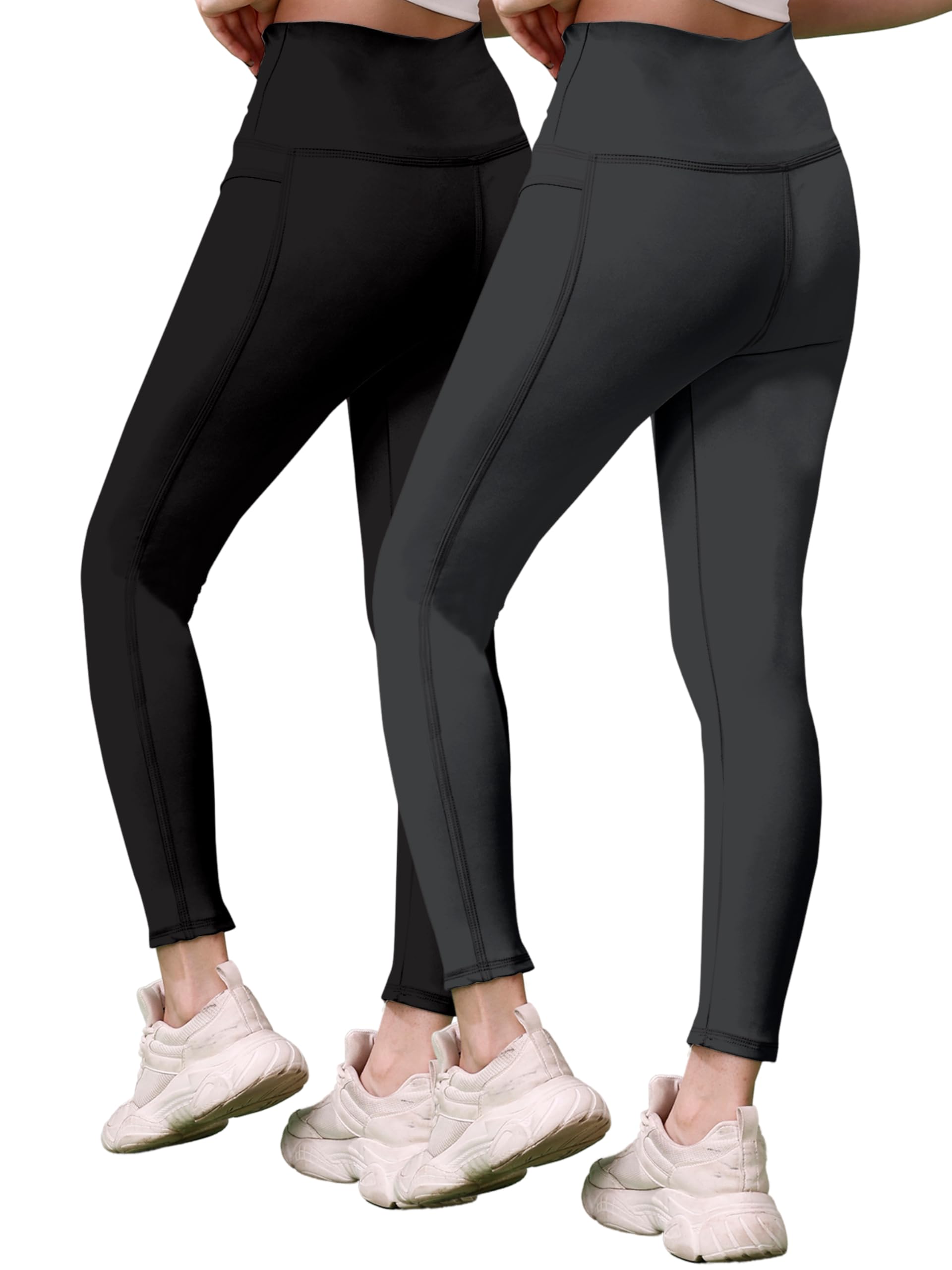 poojaran saree Women's Track Pant Combo | Yoga Pant for Fitness Wear |Activewear Leggings Combo for Women & Girls Pack of 2-picture-22