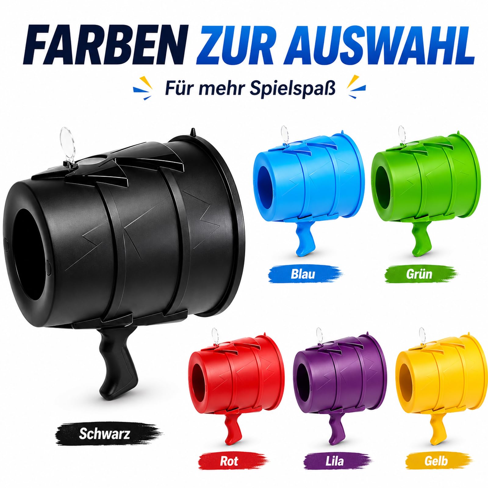 Air Vortex Kanone für Erwachsene, Handheld Air Shooter, Luftwirbelkanone Einzelschuss, Geschicklichkeitsspiel, Partyspiel (A)