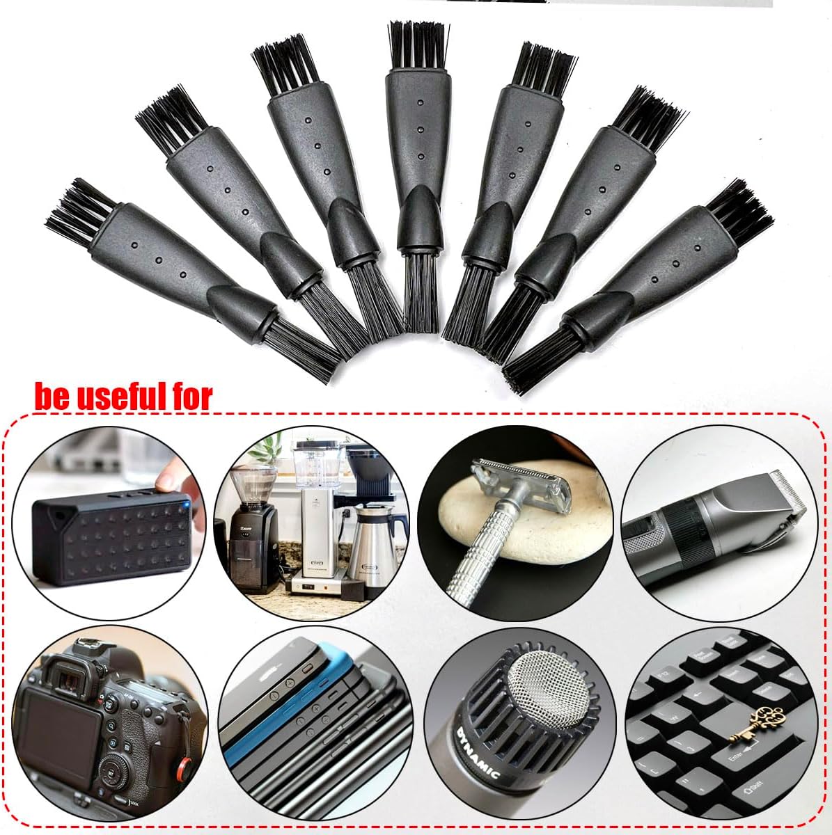 12 Pcs Electric Razor Brush, Shaver Cleaning Brush, Double-Head Shaving Cleaning Brushes, Mini Brush for Cleaning Razor Shaver Trimmer Hair Clipper
