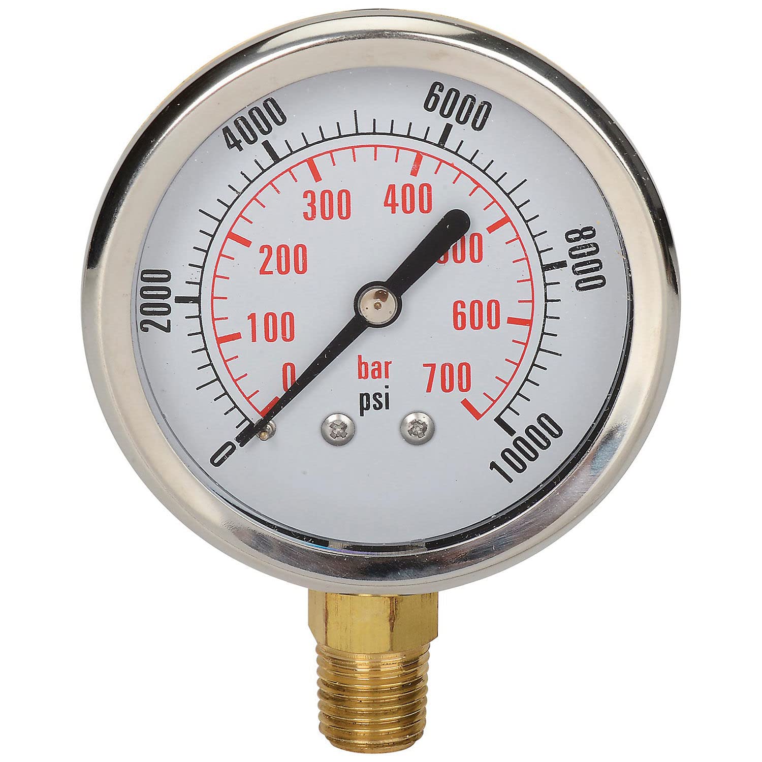 Dynamic 2-1/2" Dial, 10000 PSI, Fluid Glycerine Filled Pressure Gage Stem