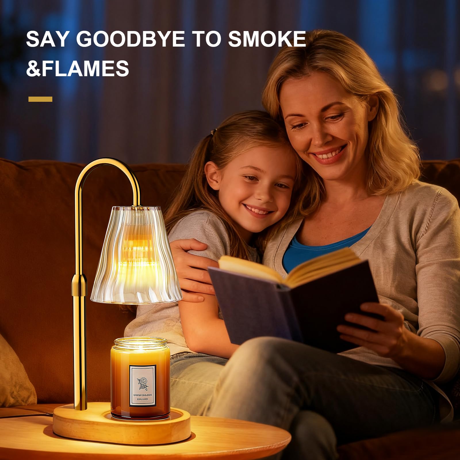 Lampada scalda candela con timer dimmerabile, regalo di compleanno per donne e mamme, decorazione per la casa, nuova decorazione per la casa, scaldacera per candele in barattolo, con 2 lampadine