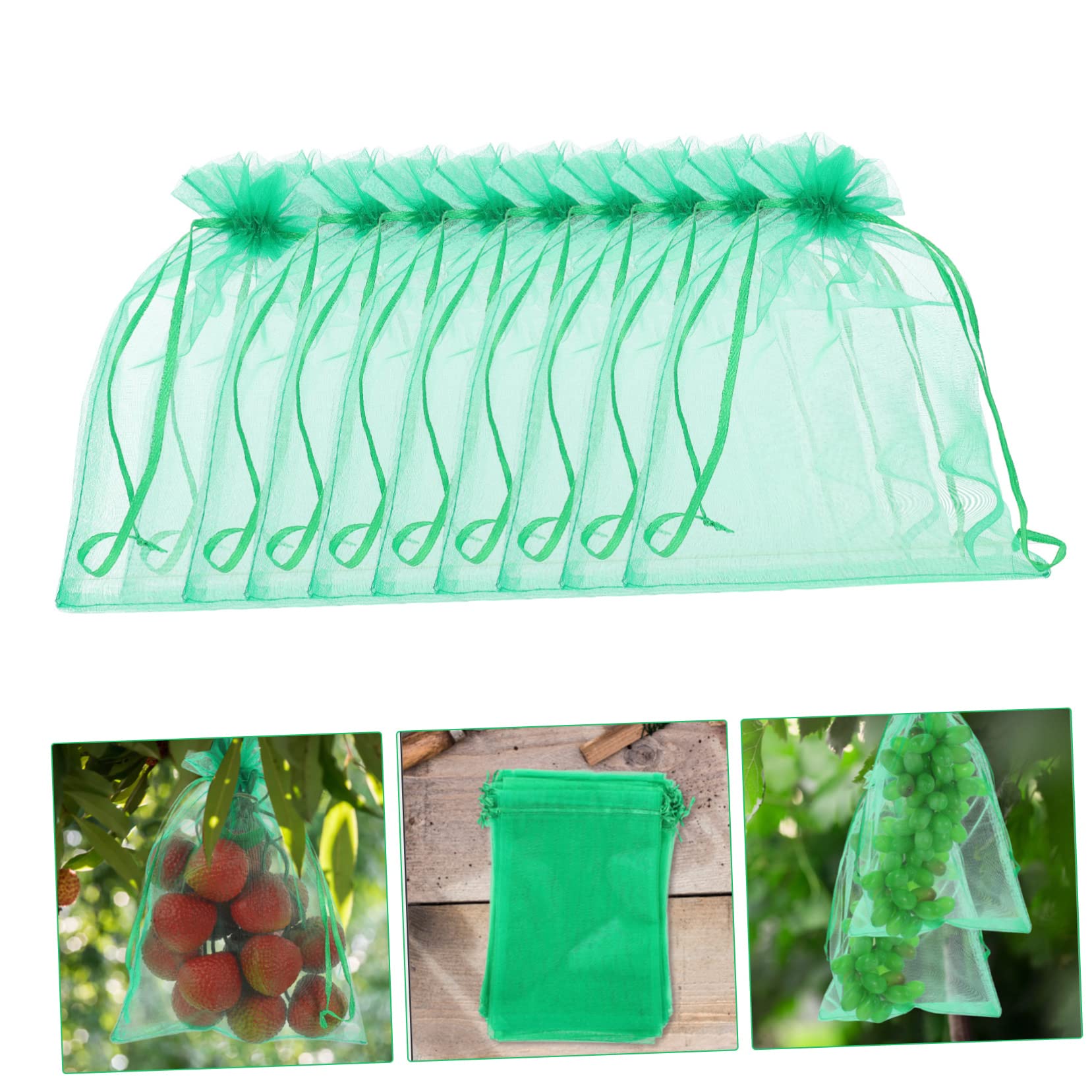 Didiseaon 50piezas Bolsas Protectoras De Frutas para Jardín Malla De Protección contra Pájaros y Moscas para Cultivo De Fresas y Uvas