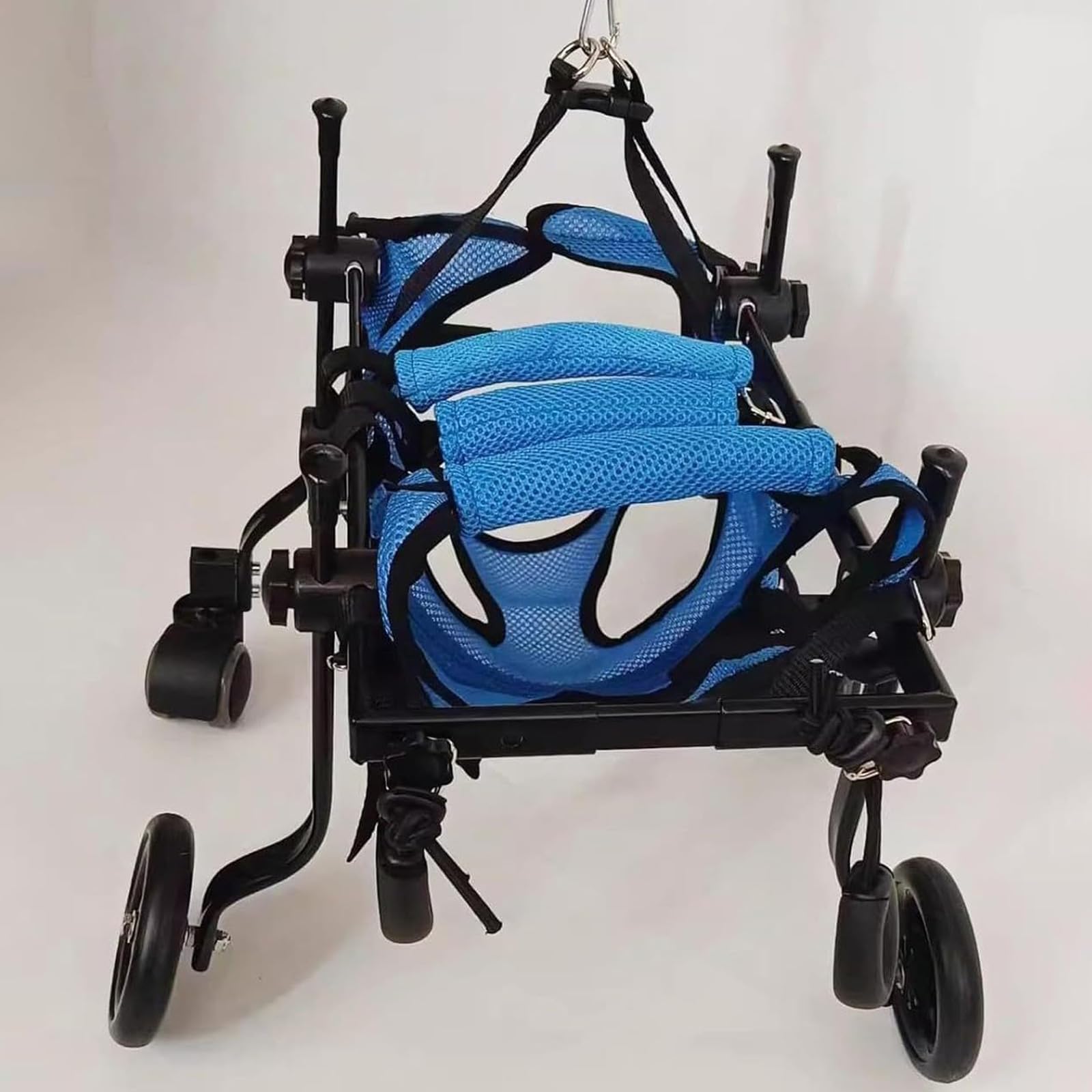 Carrellino per Cani Disabili/Gambe Posteriori Riabilitazione, Dog Wheelchair, Sedia a Rotelle Regolabile per Cani, Carrozzella per Movimento del Cane AnzianoBlue,XS