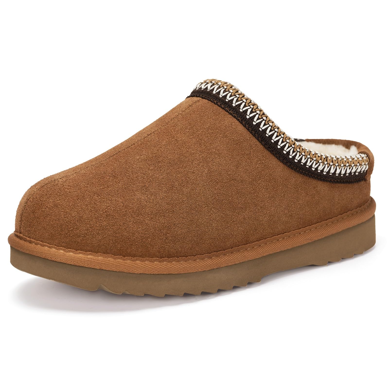 Donna Uomo Pantofole Pelle Scamosciata Vera Invierno Forro De Fieltro Scarpe da Casa Ciabatte Impermeabile Antiscivolo Slippers