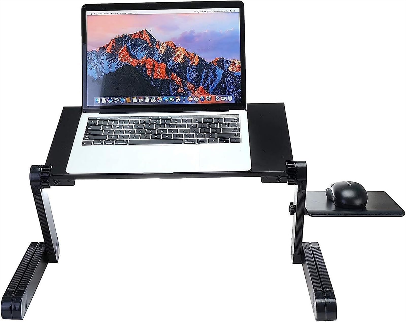 Tablette de lit pour Ordinateur Portable, Support Pliable et réglable, avec Coussin de Refroidissement USB et 1 Ventilateur, Plateau et Support pour canapé.