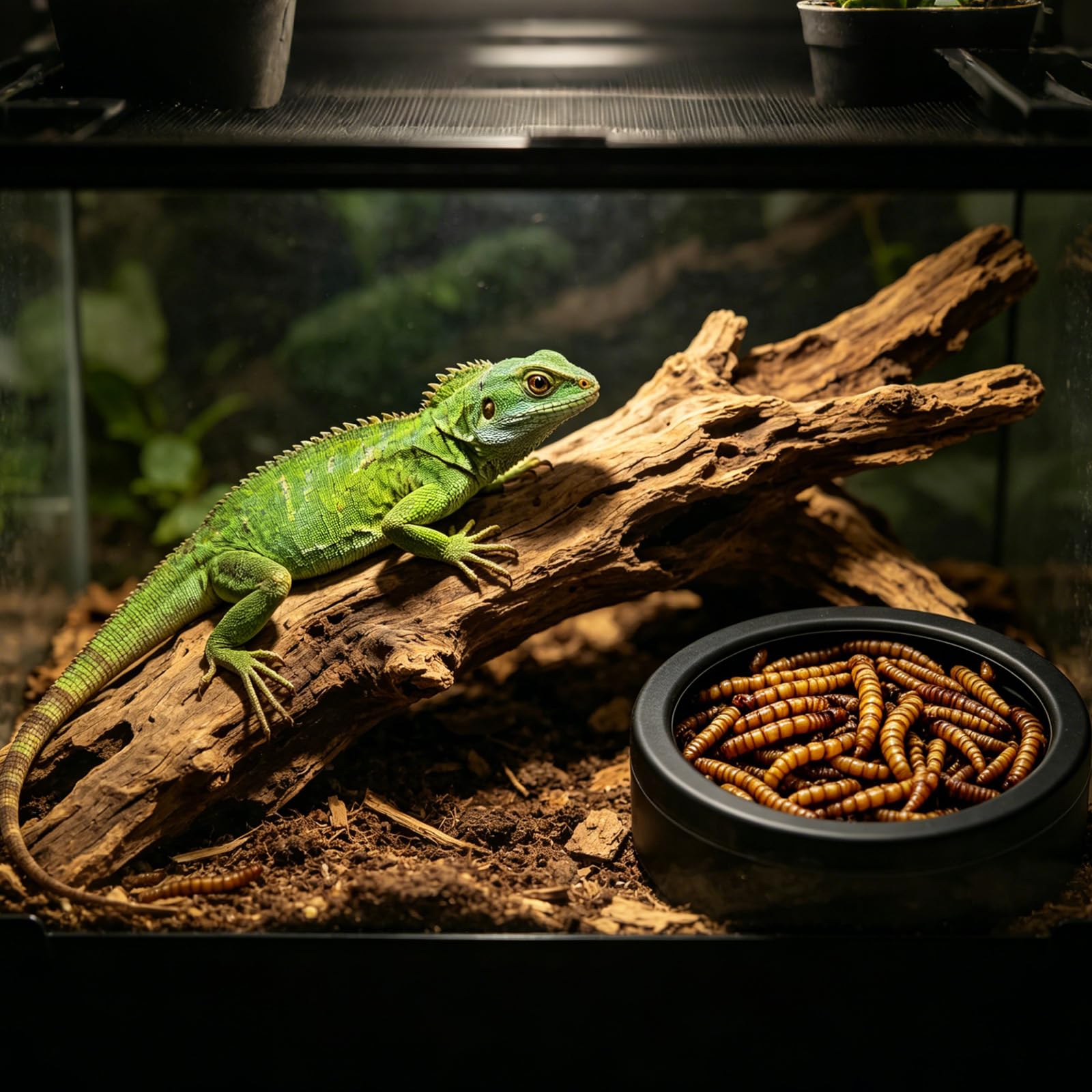 6Pcs Gamelle Reptile pour vers et Eau, Bol Anti-Évasion pour Agame Barbu Araignée Sauteuse Gecko Lézard Caméléon, Tasse à vers de Farine en Plastique Anti-Déversement 2.83 in 3 Couleurs