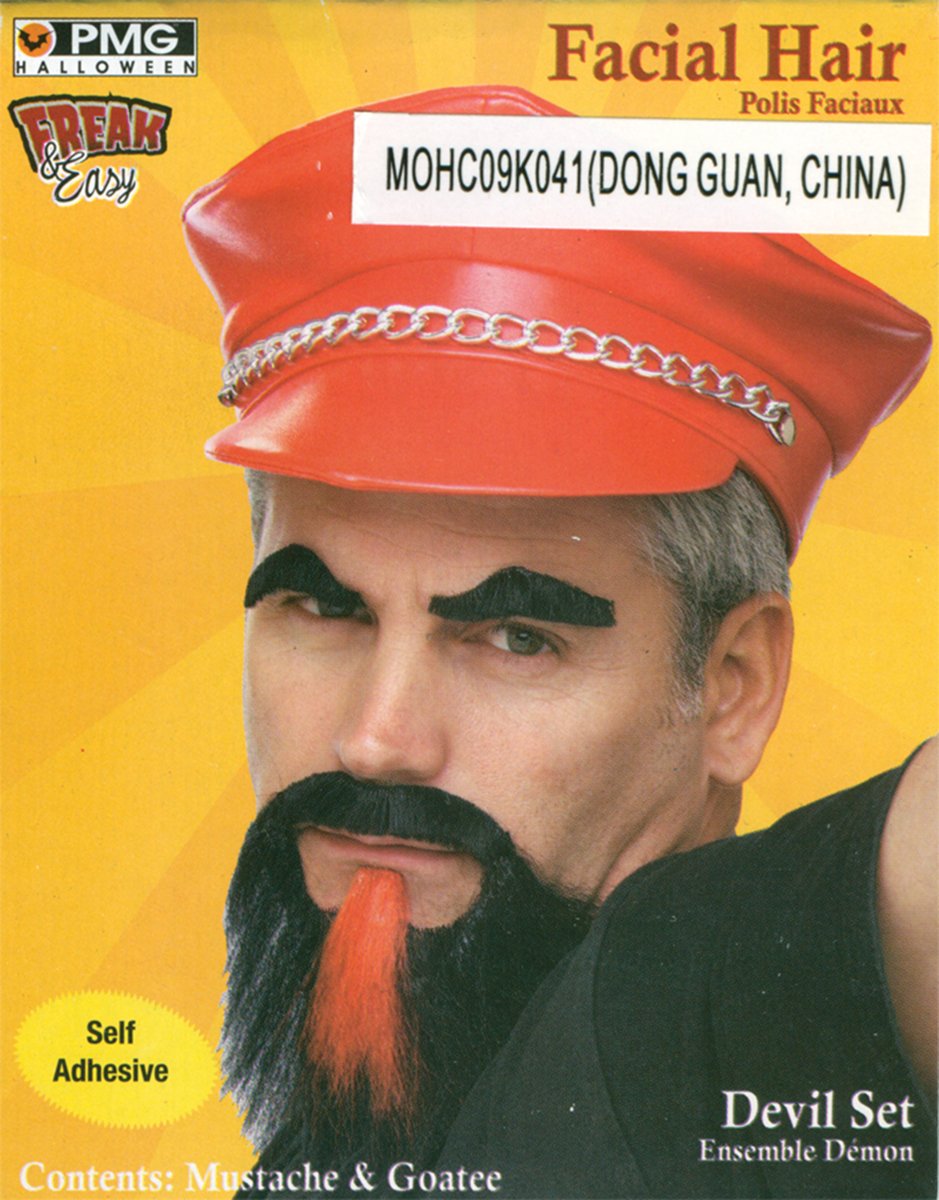 Paper Magic Mens Freak Easy Devil Set Assortment Facial-Hair Costume