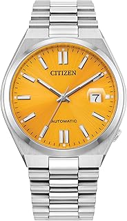 Men's Automatic Tsuyosa Sport Luxury Watch, Silver-Tone Stainless Steel Bracelet and Case, 3 Hand and Date, 42 Hour Power Reserve