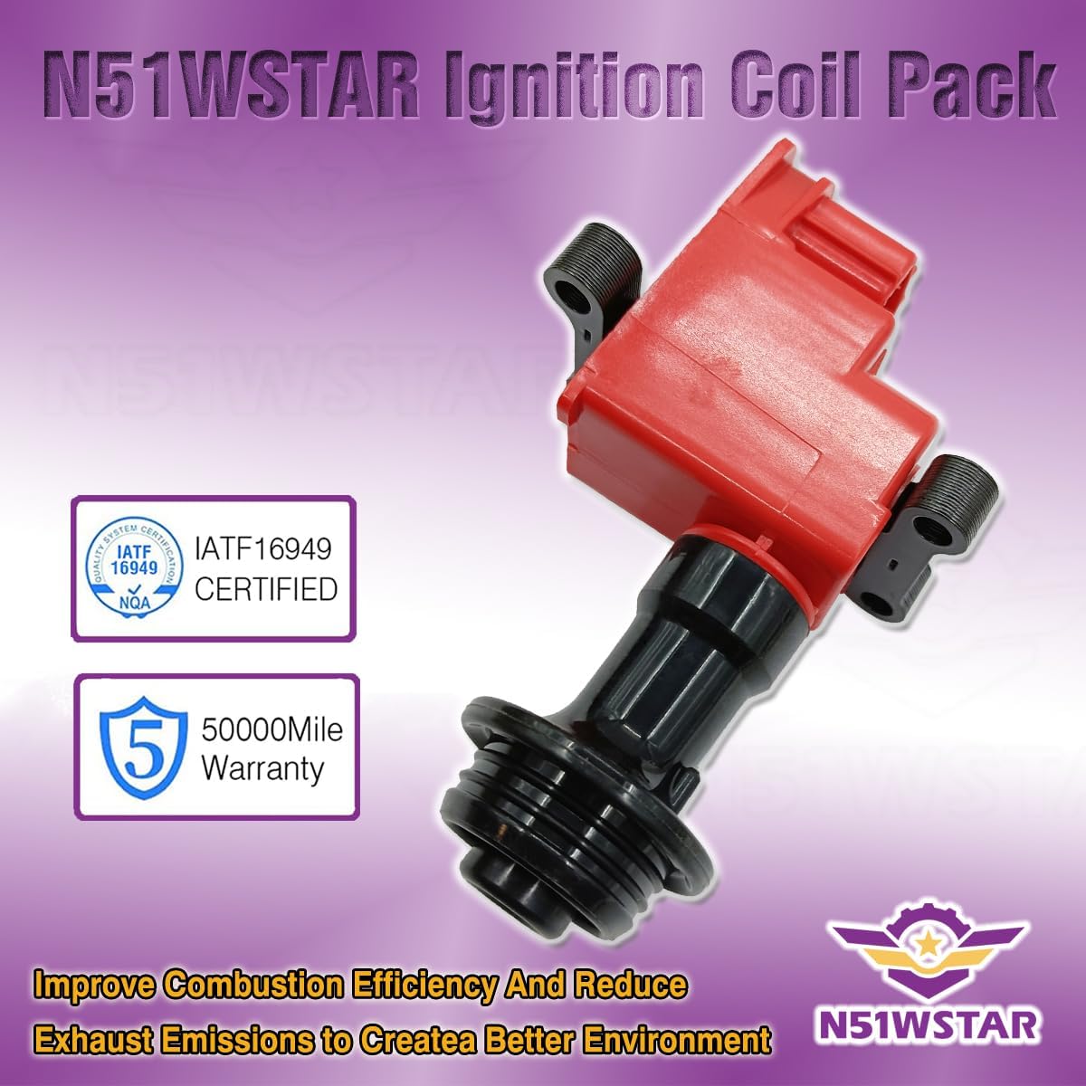 Performance Ignition Coil Pack Set Of 1 Compatible With NISSAN SKYLINE R33 GTST R34 GTR STAGEA WGC34 WGNC34 CEDRIC GROLIA ENY33 LAUREL GC34 GNC34 LEOPARD JENY33 RB25DET RB26DET 22433-25U00