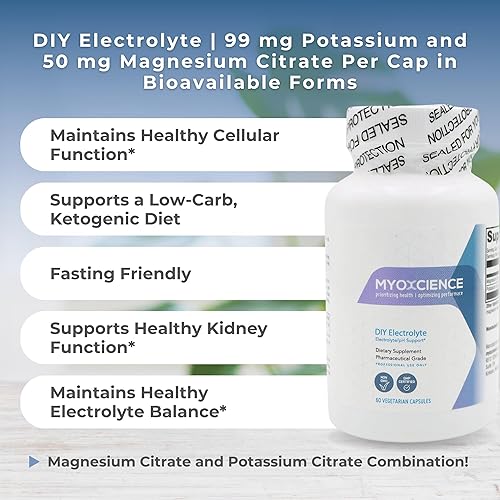 Miniatura 5 de Electrolito DIY | 99 mg de potasio y 50 mg de citrato de magnesio por tapa en formas biodisponibles