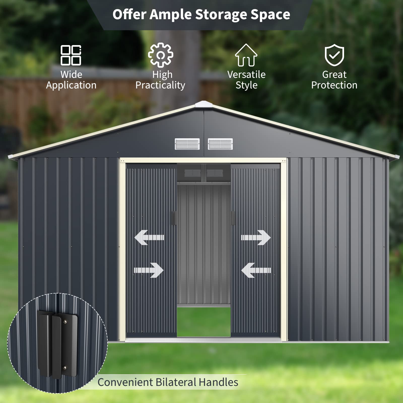 Amazon.com : IRONMAX 11x8 FT Outdoor Storage Shed Amazon.com : IRONMAX 11x8 FT Outdoor Storage Shed