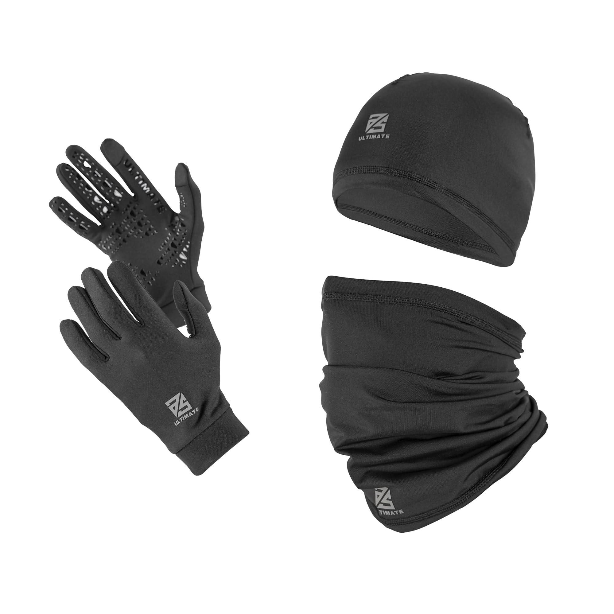 Winter Set für Fussball und Sport -Erwachsene & Kinder - Mütze, Schlauchschal & Handschuhe - Beanie, Neckwarmer & Gloves