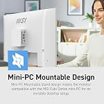 msi PRO MP273QW E14 Moniteur d'Ordinateur 27 po IPS 2560 x 1440 (QHD), 144Hz, Adaptive-Sync, HDMI, Port DP, Montable VESA, Réglable en Hauteur, Inclinaison, Haut-parleur, 1ms, Blanc