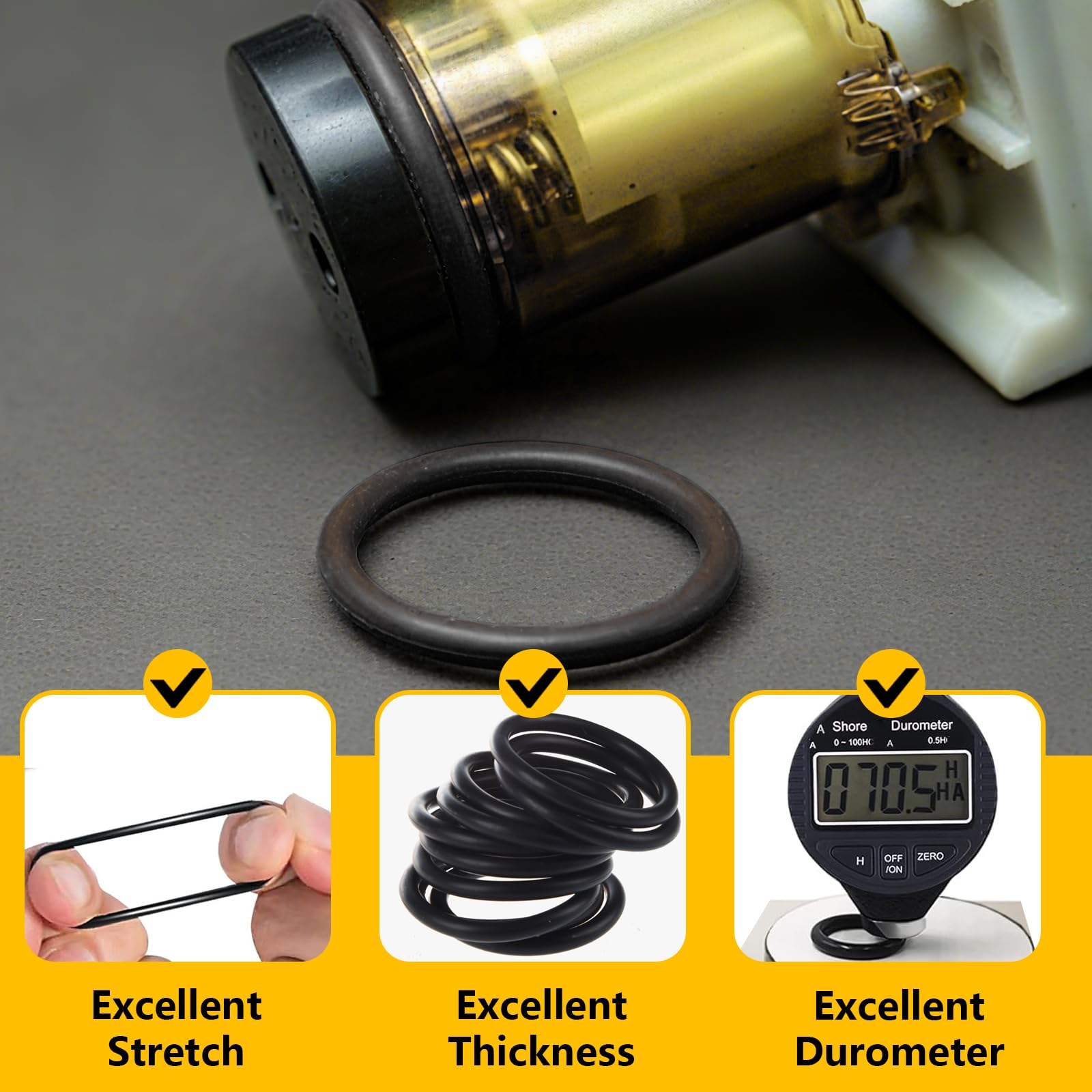 Kit assortito di 1540 anelli O-Ring con 4 strumenti per grimaldelli e ganci, 32 misure, in gomma nitrilica, kit per idropulitrice, riparazione automobilistica, industriale, idraulico