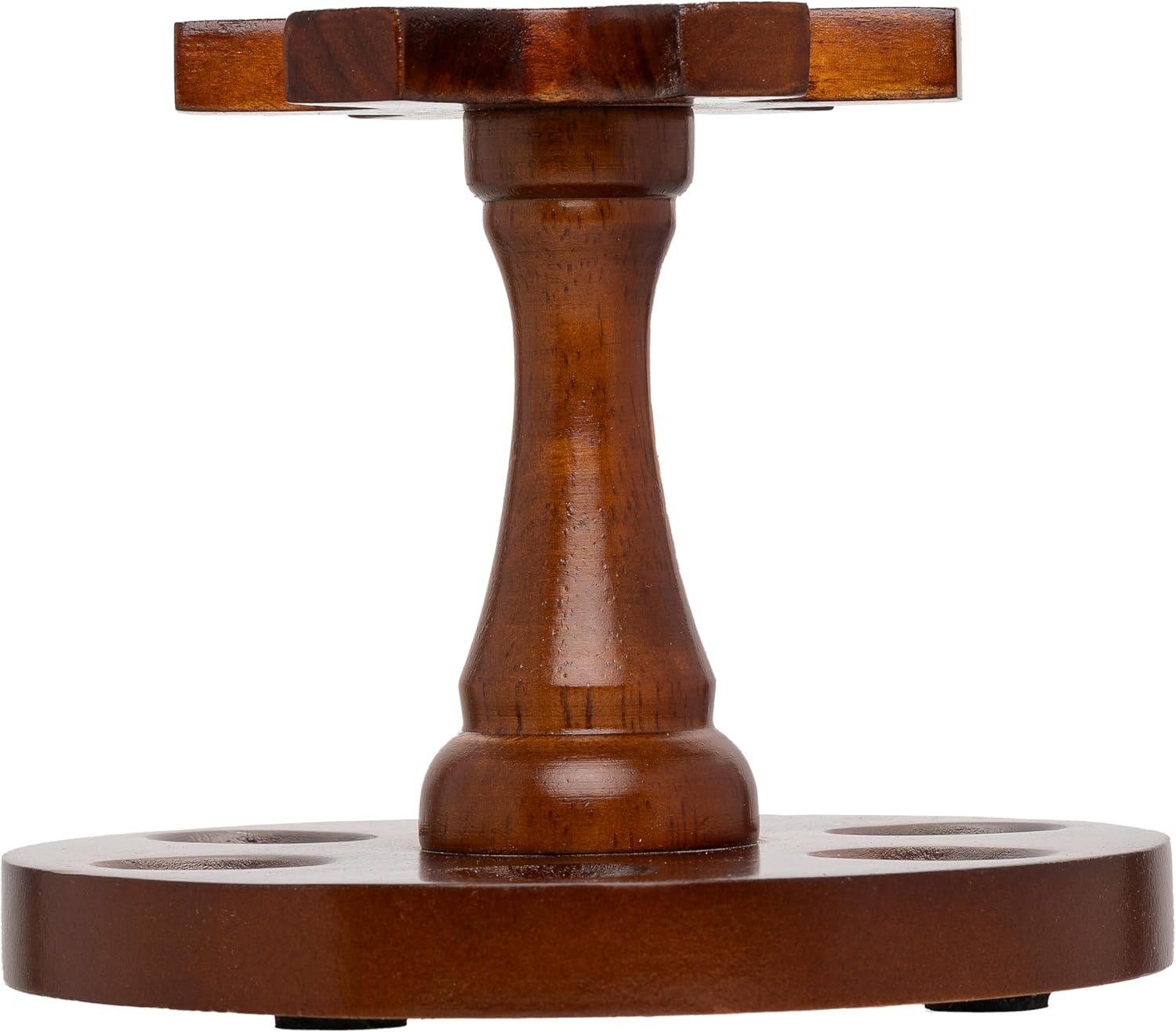 Round Pipe Stand, 6 Pipe Capacity, Dark Walnut