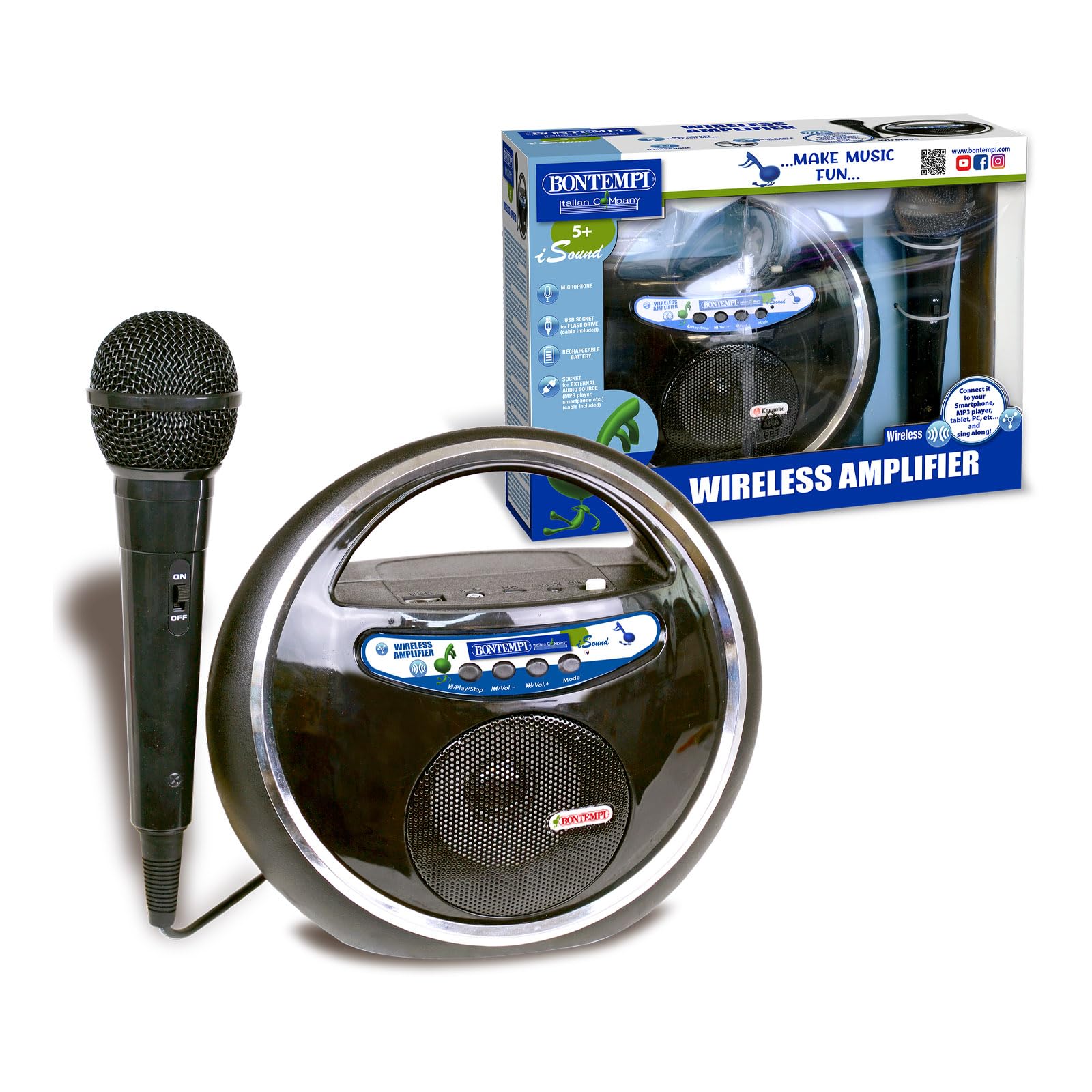 Bontempi | SonicSync - L'Amplificatore Wireless con Microfono per un Soundcheck Perfetto!