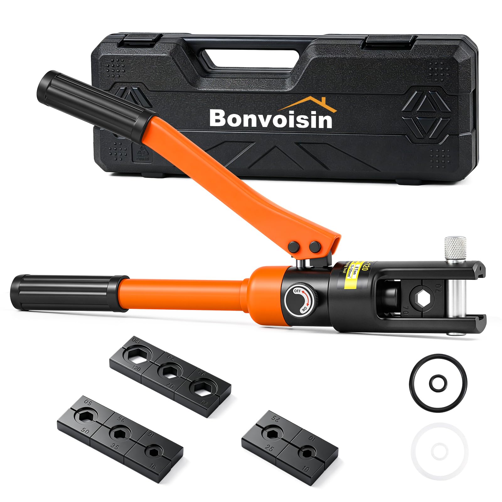 Bonvoisin Pince à Sertir Hydraulique 10-120mm² pour Cuivre/Aluminium
