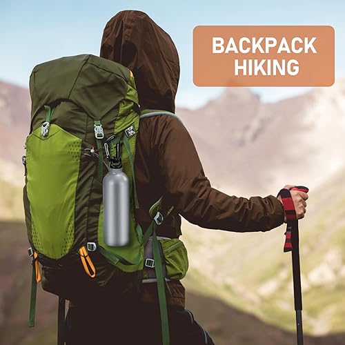 Miniatura 33 de Clips de mosquetón resistentes de 12 kN (2697 libras) - Mosquetones de bloqueo ligeros para camping, senderismo, hamaca, arnés de correa de perro