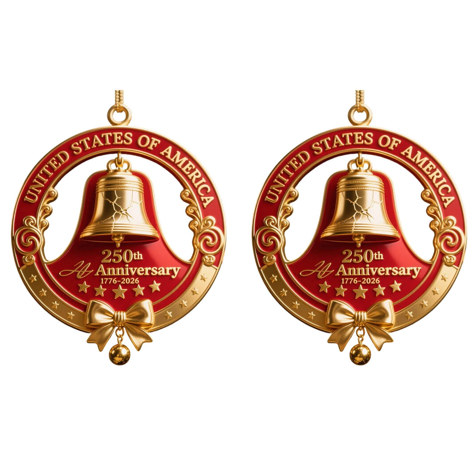 States 250th Anniversary Liberties Bells Ornament US Founding Pendant Gifts Commemorative Doorbell Commemorative Doorbell