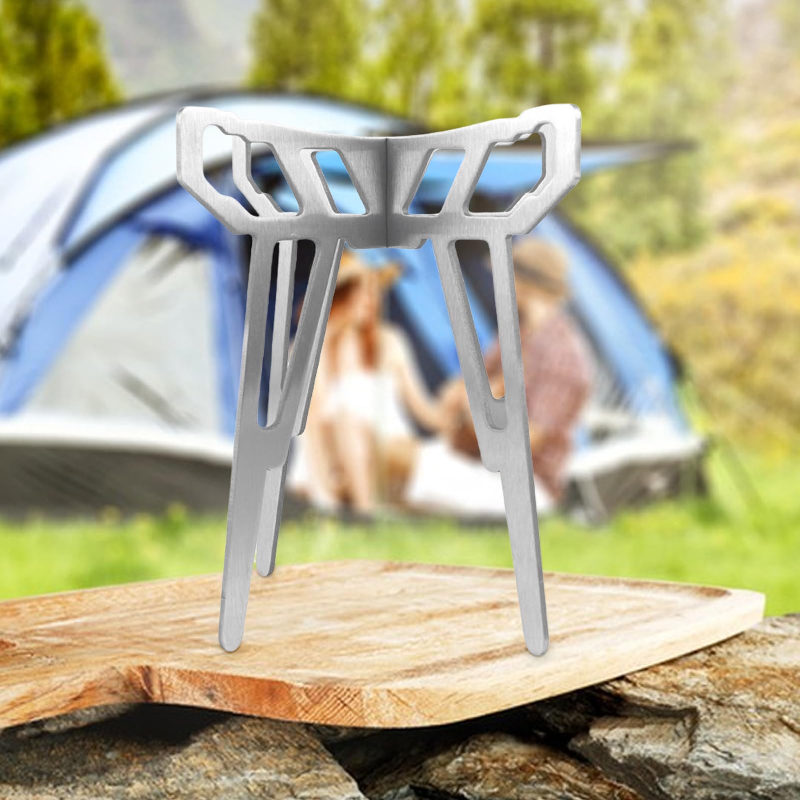 Fire Pit Base | Foldable Stainless Steel Stove Pot Rack - Foldable Cooking Tools Multifunction Grill Accessories for Hiking Road Trips Travel