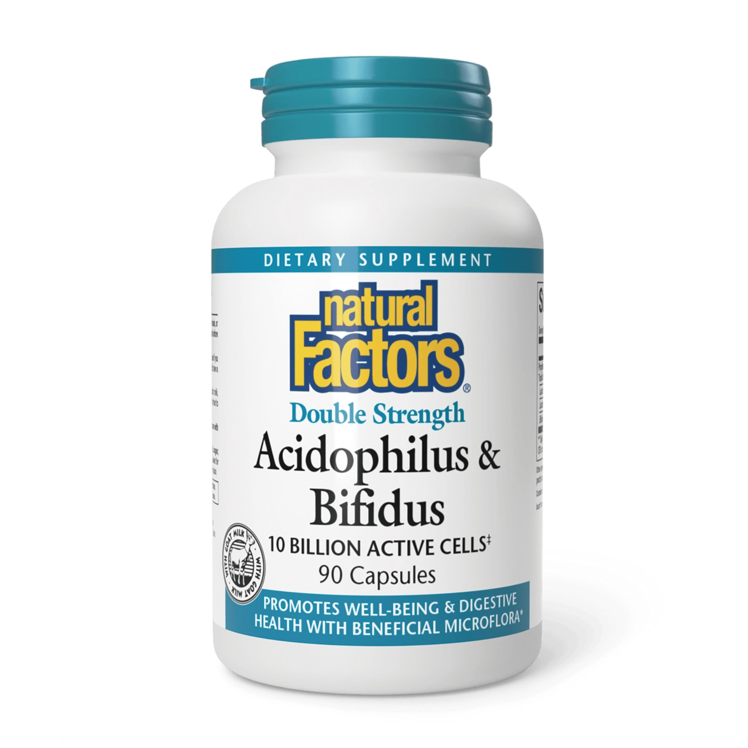Acidophilus & Bifidus Double Strength, Probiotic and Prebiotic Formula, 90 Capsules