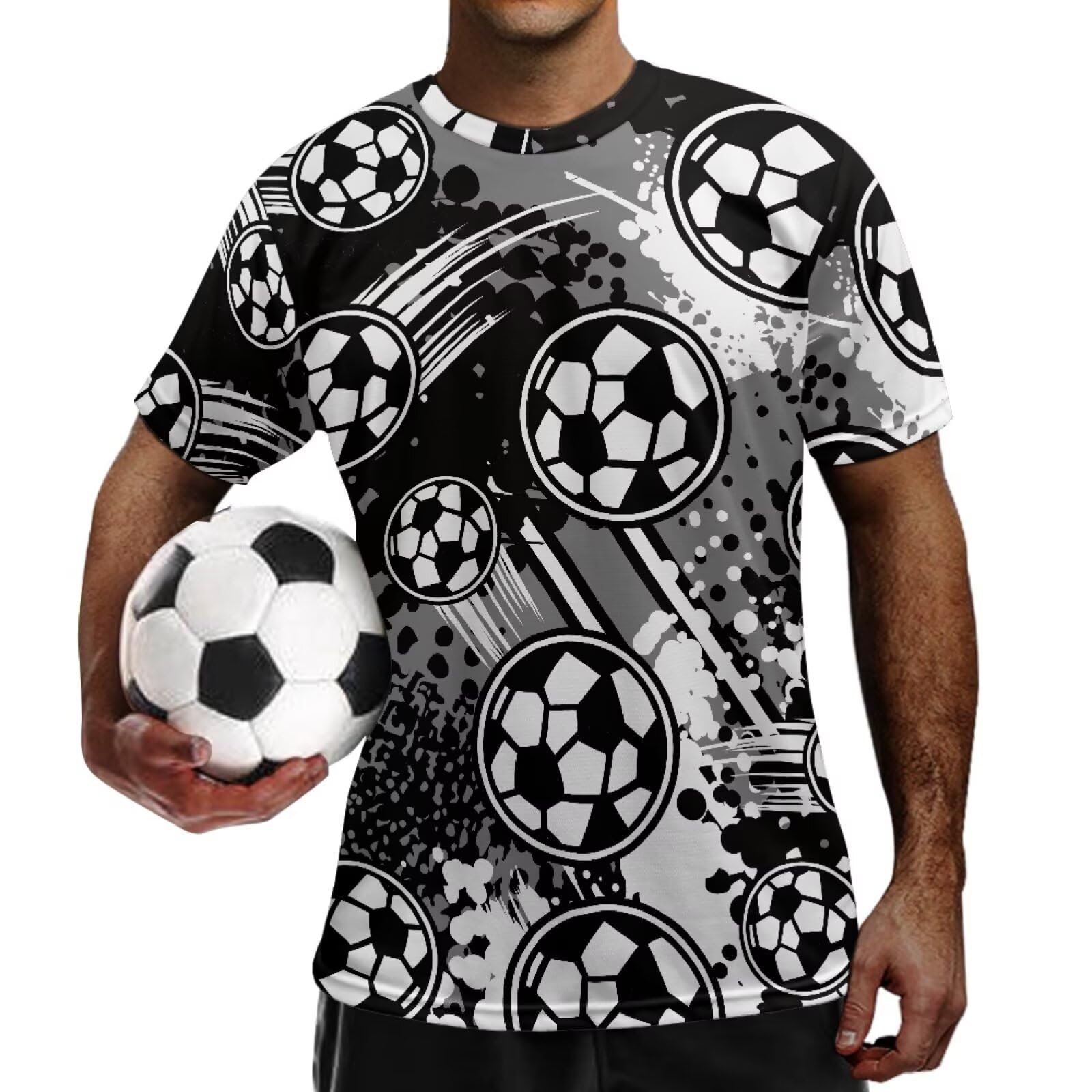 Menostgox World Cup Soccer Jersey 2026 Short Sleeve Soccer Training Shirts Quick Dry Breathable