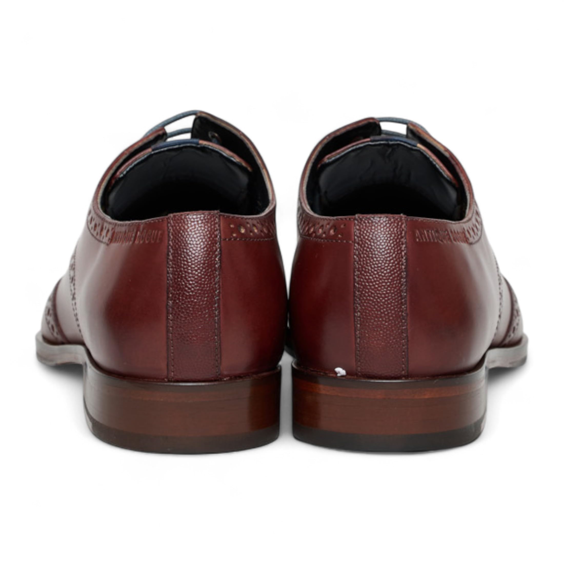 Infinity Leather Zapatos Oxford Derby Brogue de Cuero Luca para Hombre, Estilo Formal, para Boda y Oficina