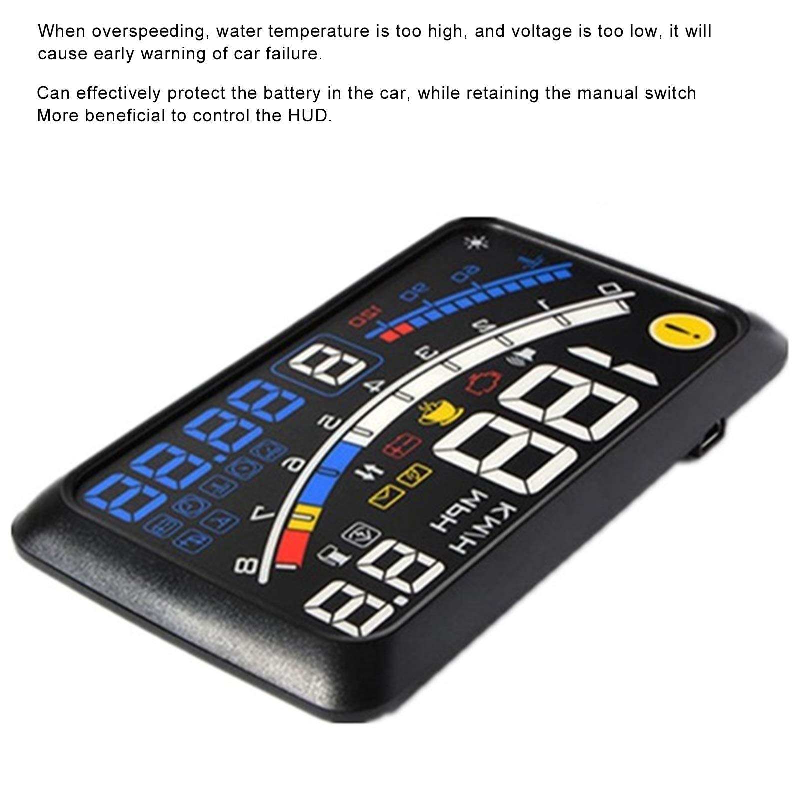 Proiettore per Auto Headup Display Set OBD2 HUD Parabrezza E4 Dati di Guida Universali Schermo a Colori Elettrico 5,5 Pollici