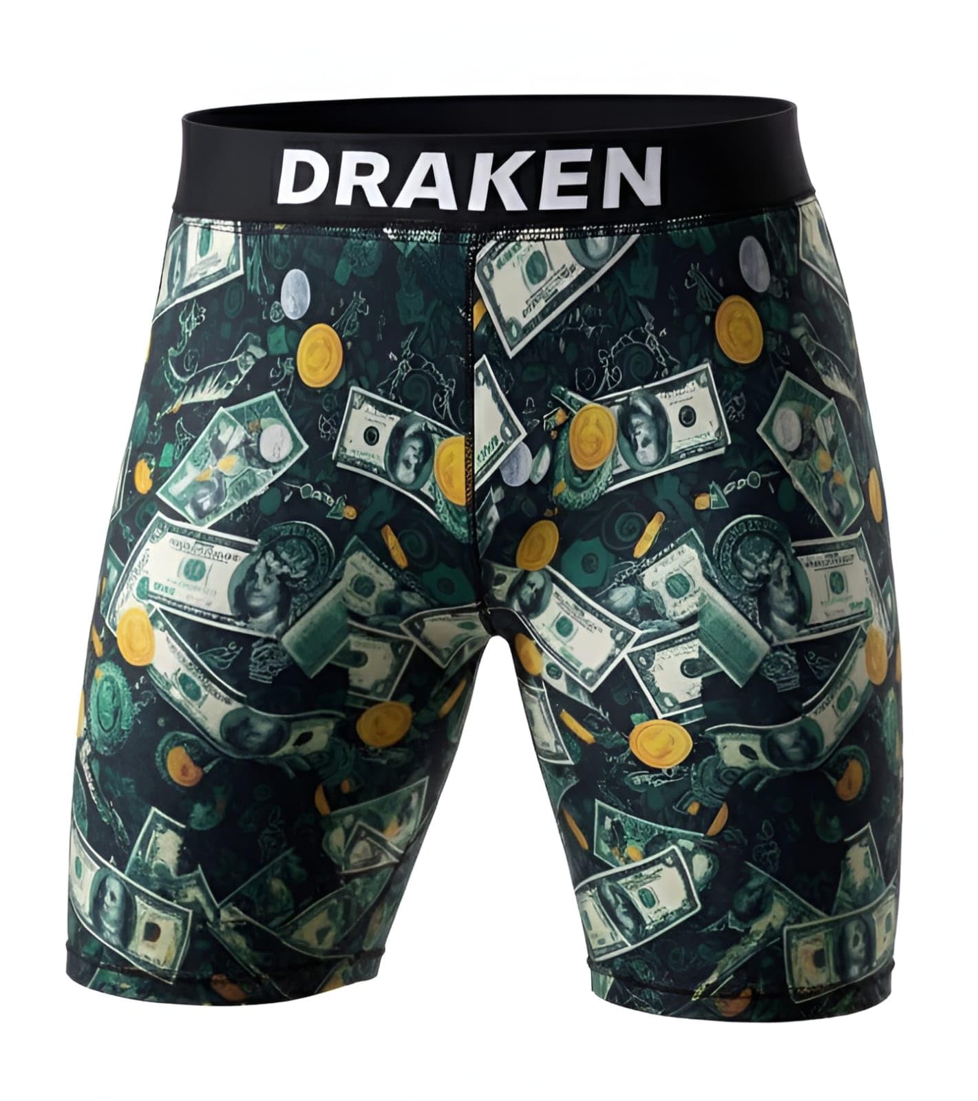 Men’s US Dollar Print MMA Shorts | Compression Fight Shorts for Gym, Workout, Training, Running & Swimming