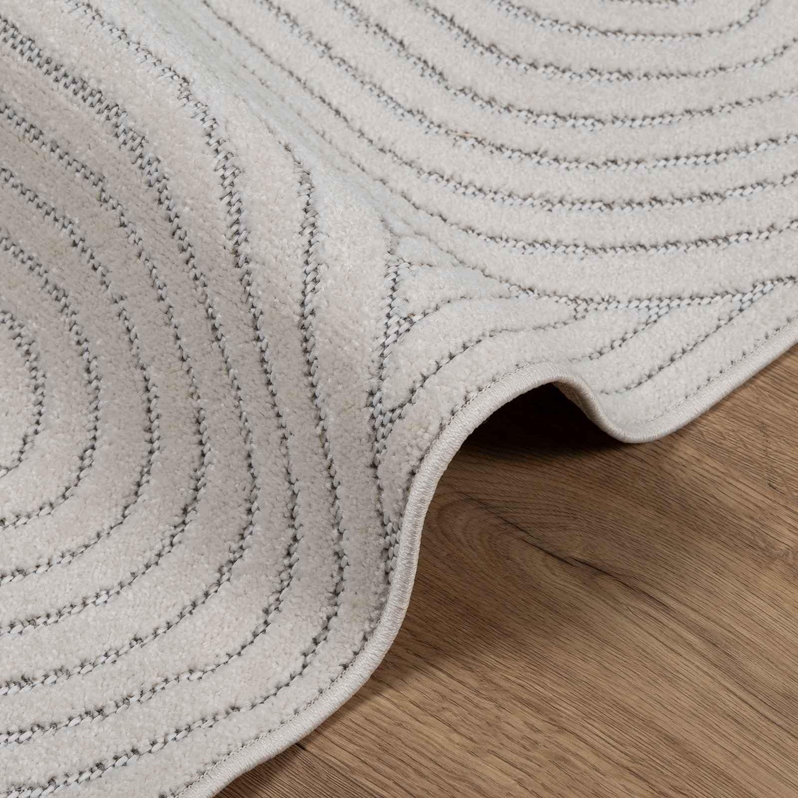 Tapis de Surface Palmeras crème Polyester 170 x 120 cm antidérapant Lavable intérieur extérieur Doux Moelleux Salon Chambre Couloir décoration cocooning