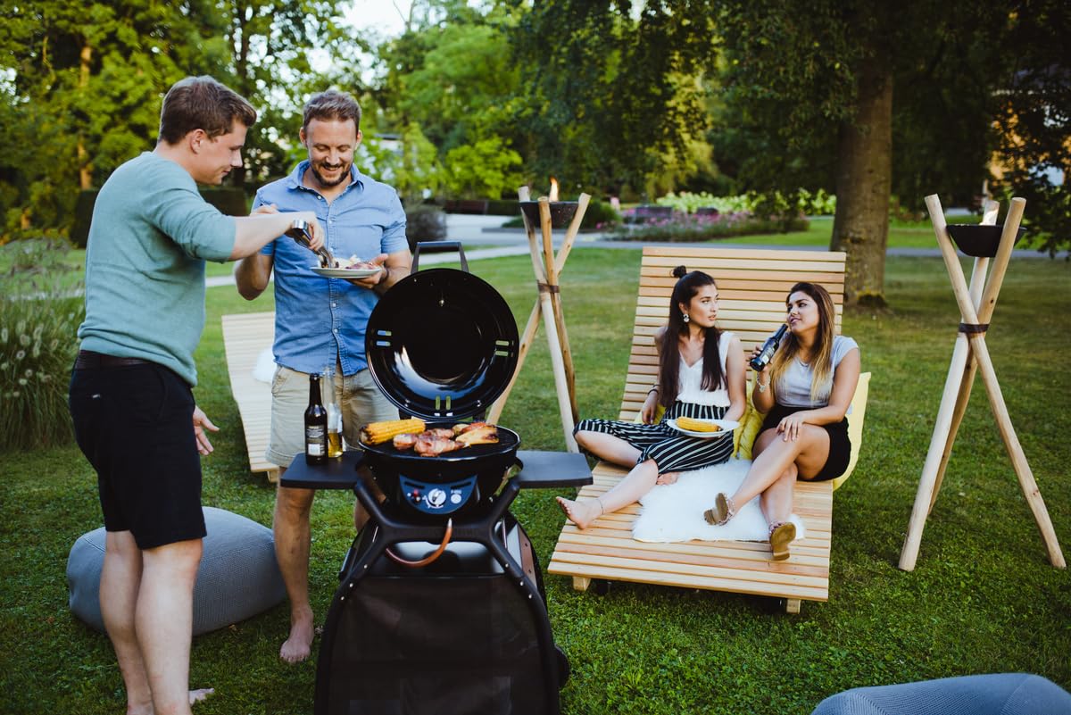 Outdoorchef 18.128.05 Barbecue a Gas, Diametro 39.5 cm, Nero
