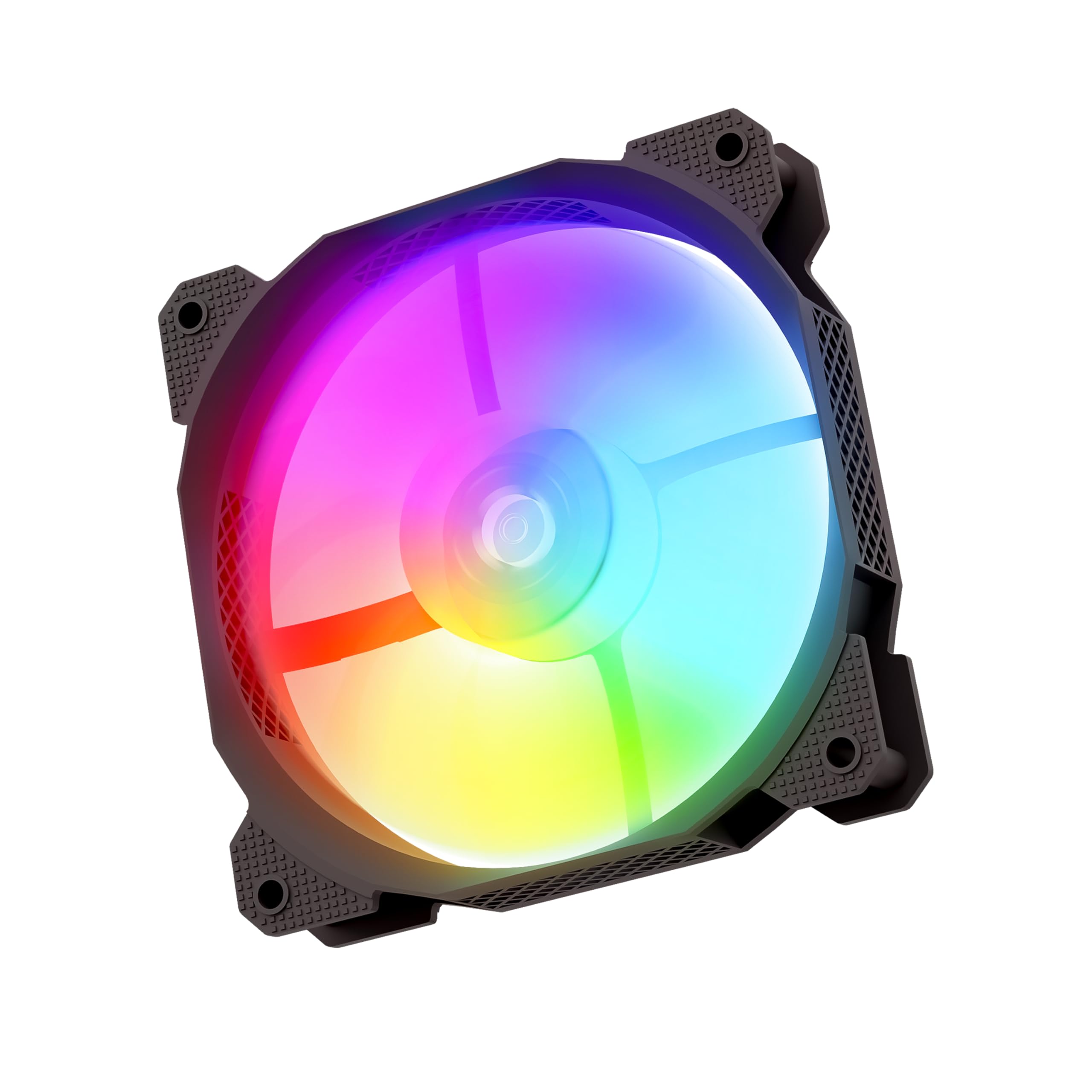 Geonix Luma 120mm FRGB Cabinet Cooling Fan | Hydraulic Bearing | 1100 RPM | Molex + 3 Pin Connector | 9 Blade High Airflow PC Fan | Black-image-29