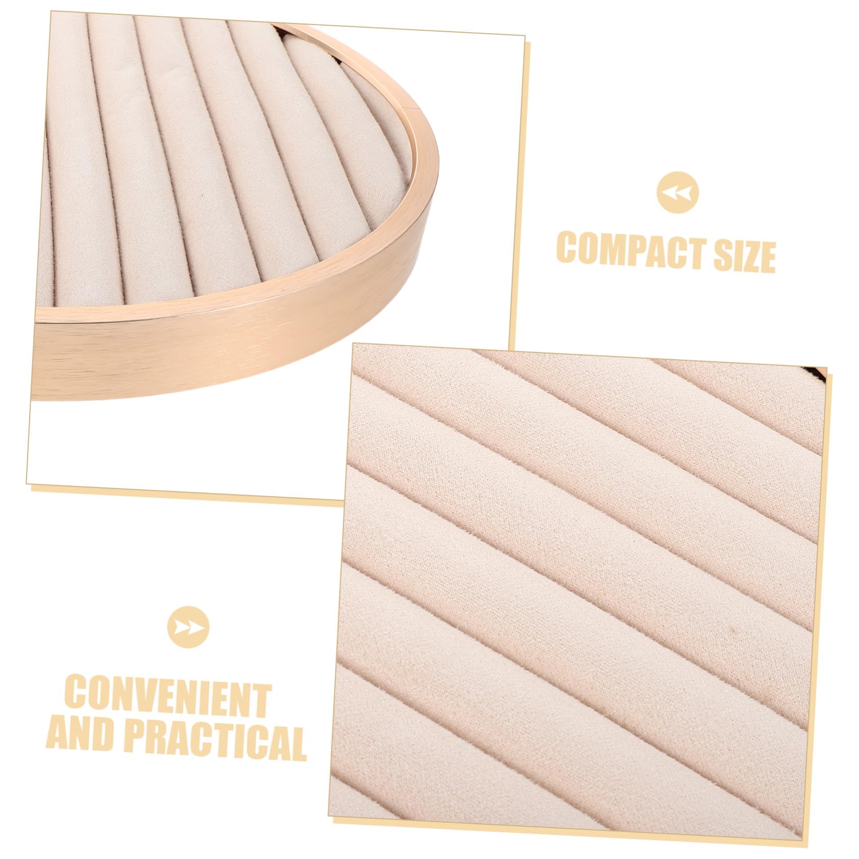 Bandeja Organizadora De Anillos Bandeja Organizadora De Anillos Pequeña Para Joyería Beige