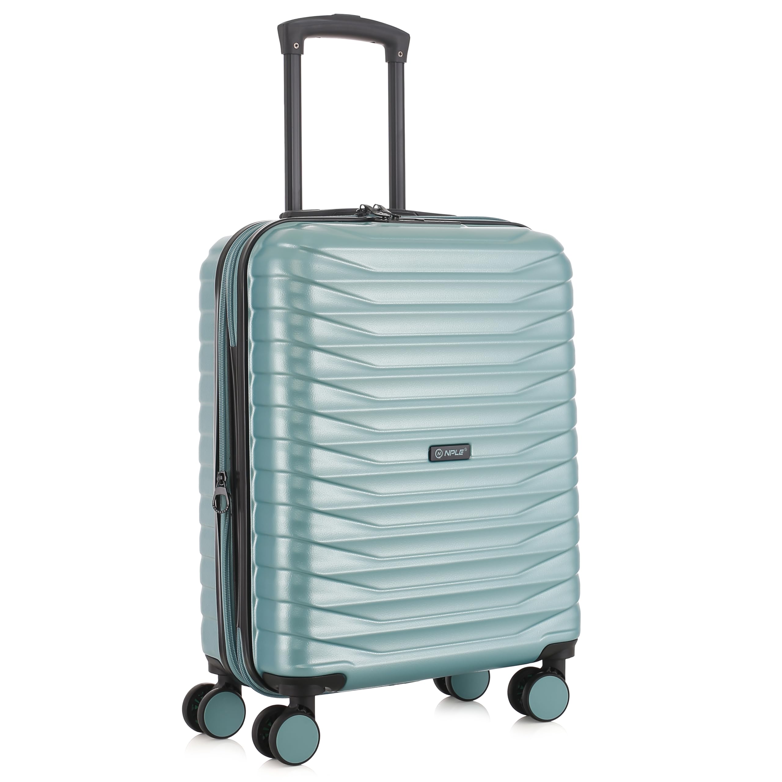 Krypton - Trolley S Espandibile Bagaglio a Mano, 55 x 40 x 20 cm, con TSA, Con cerniera espandibile 5 cm 35/41 L, super leggero 2,4 kg (Green, Bagaglio a mano 55x40x20cm)