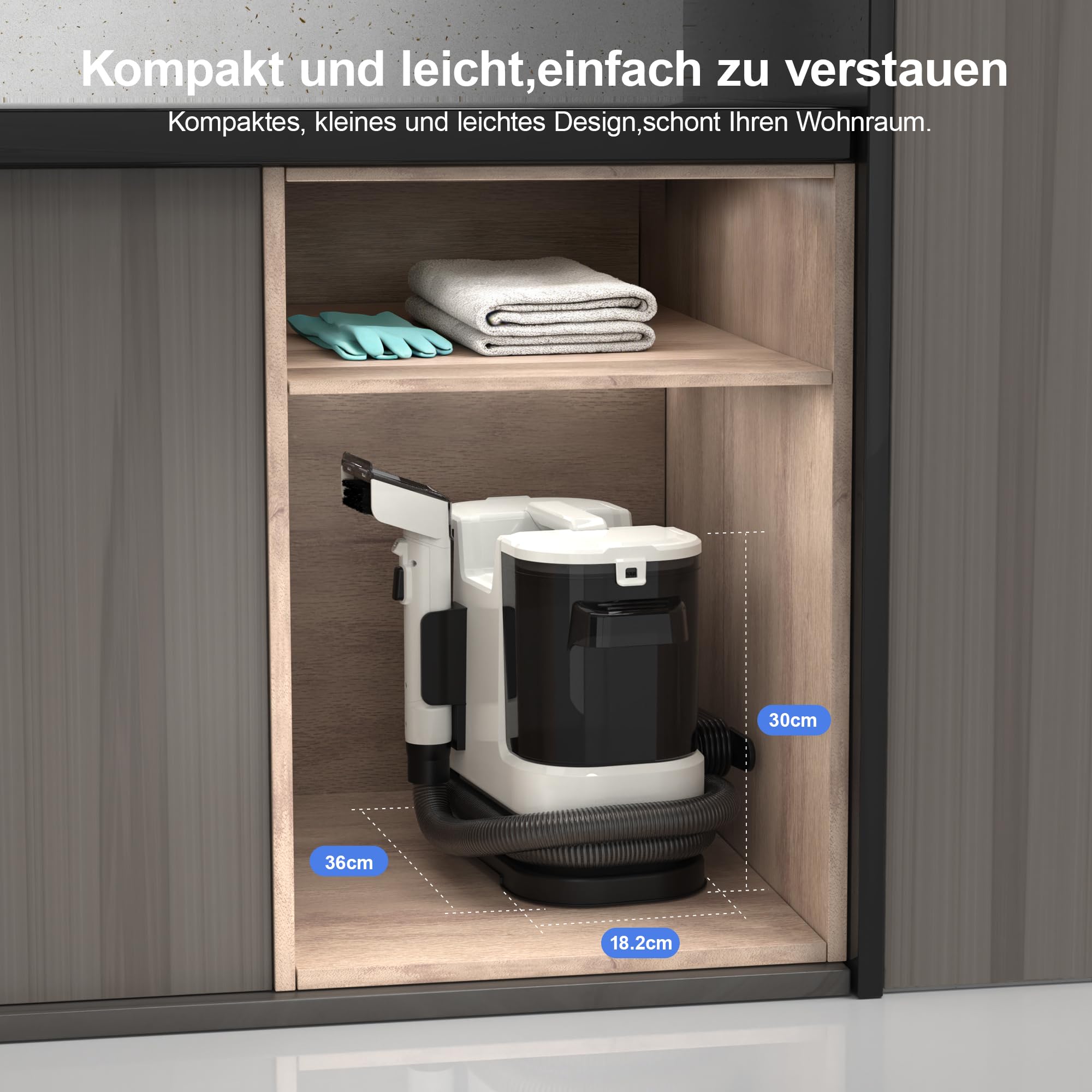 Polsterreiniger Gerät Nasssauger Waschsauger - 450W Dampfreiniger Teppichreiniger Wischsauger Polstermöbel Carpet Cleaner Auto Sofa Reiniger Teppich Gerät Nass Trockensauger Reinigungsgerät Mamowla
