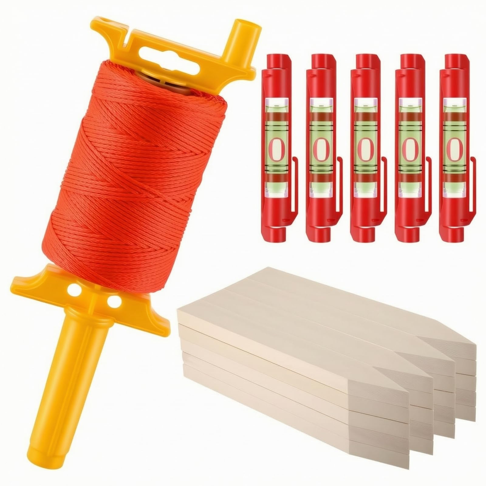 kowaku Avvolgitore Corda da Giardinaggio Rotolo Guida Tracciamento Corda Nylon Visibile Pioli Giardino Mini a Clip Impugnatura Comoda Organizzazione su
