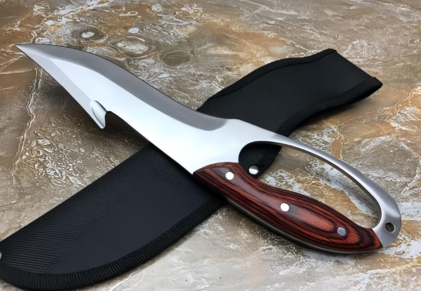 FARDEER Knife Cuchillo de Herramienta para Acampar al Aire Libre K917 Hoja forjada con precisión de, Herramienta de Camping para Pesca, Caza, Actividad Deportiva