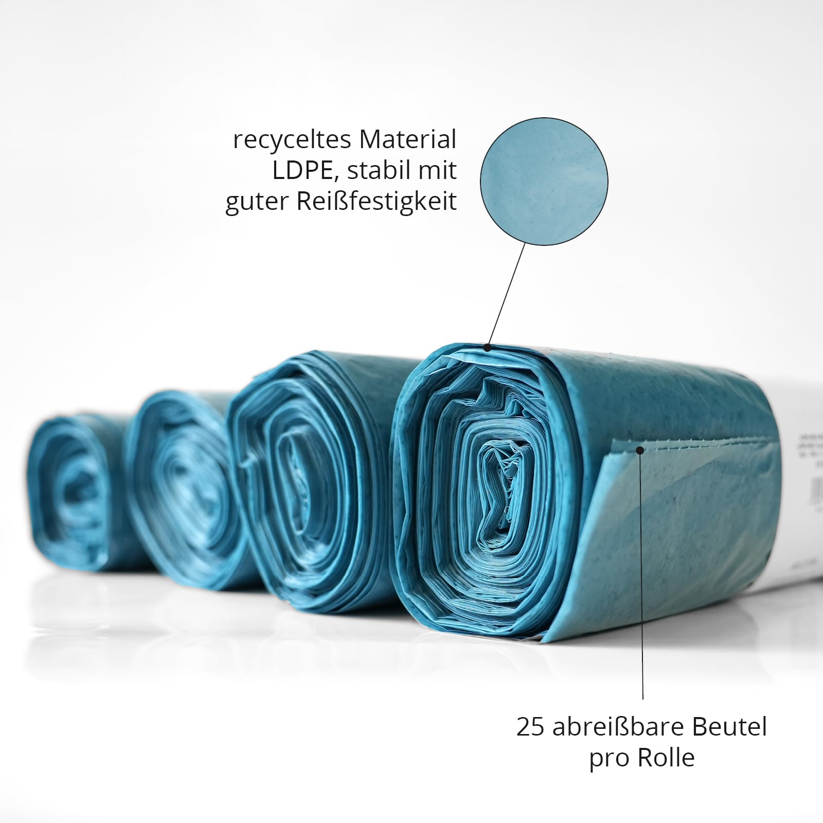 Hypafol LDPE-Müllsäcke 120 L – Blau, 700x1100 M Produktbild-Vorschau 2