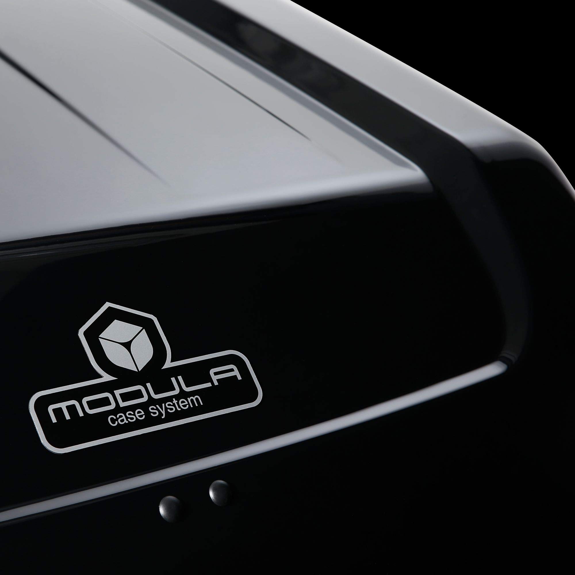 Modula EVO 470L - Box da tetto auto con doppia apertura laterale, colore: Nero lucido