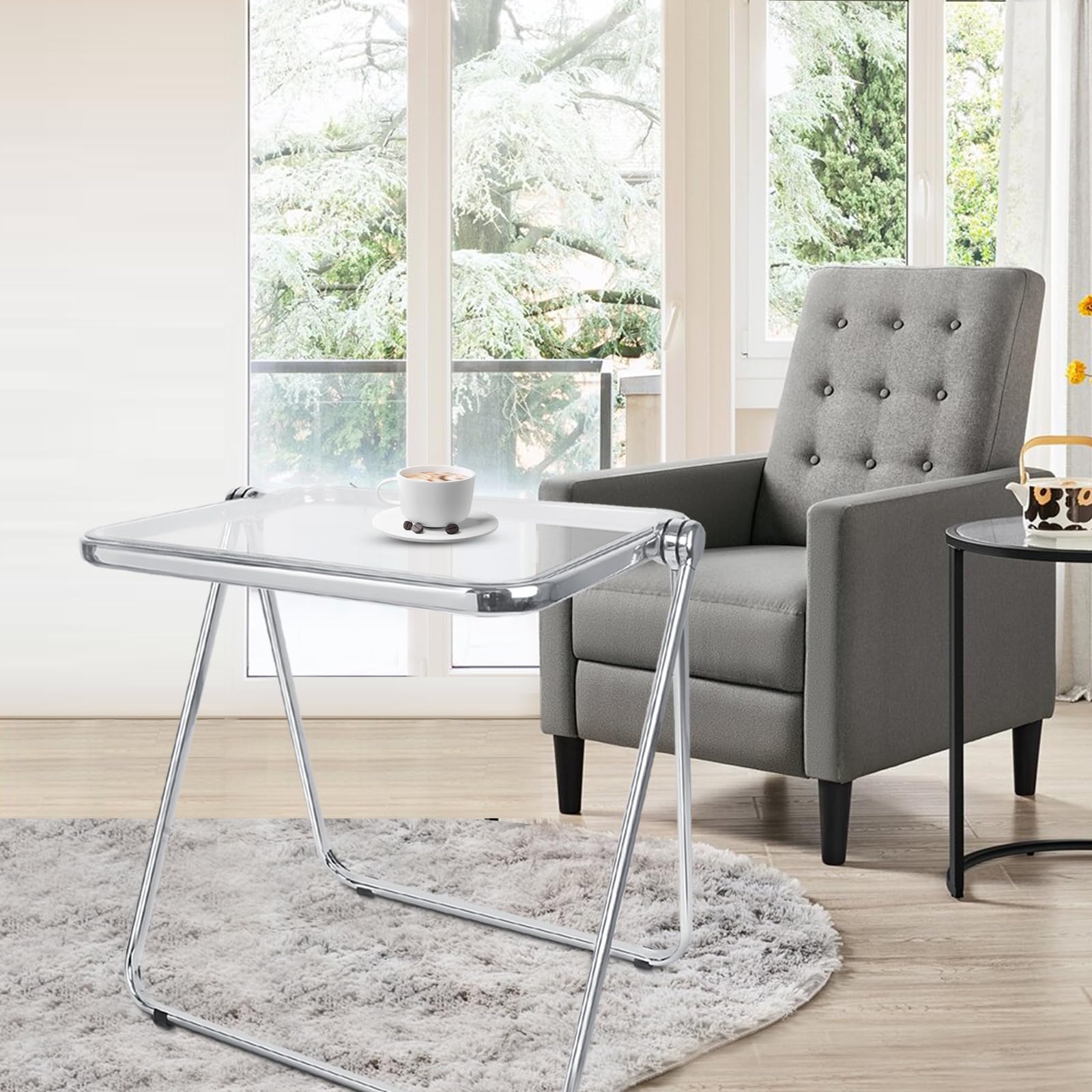 Silla plegable de metal, capacidad de carga de 150 kg, para uso en interiores y exteriores, ideal para comedor, sala de estar y entrada