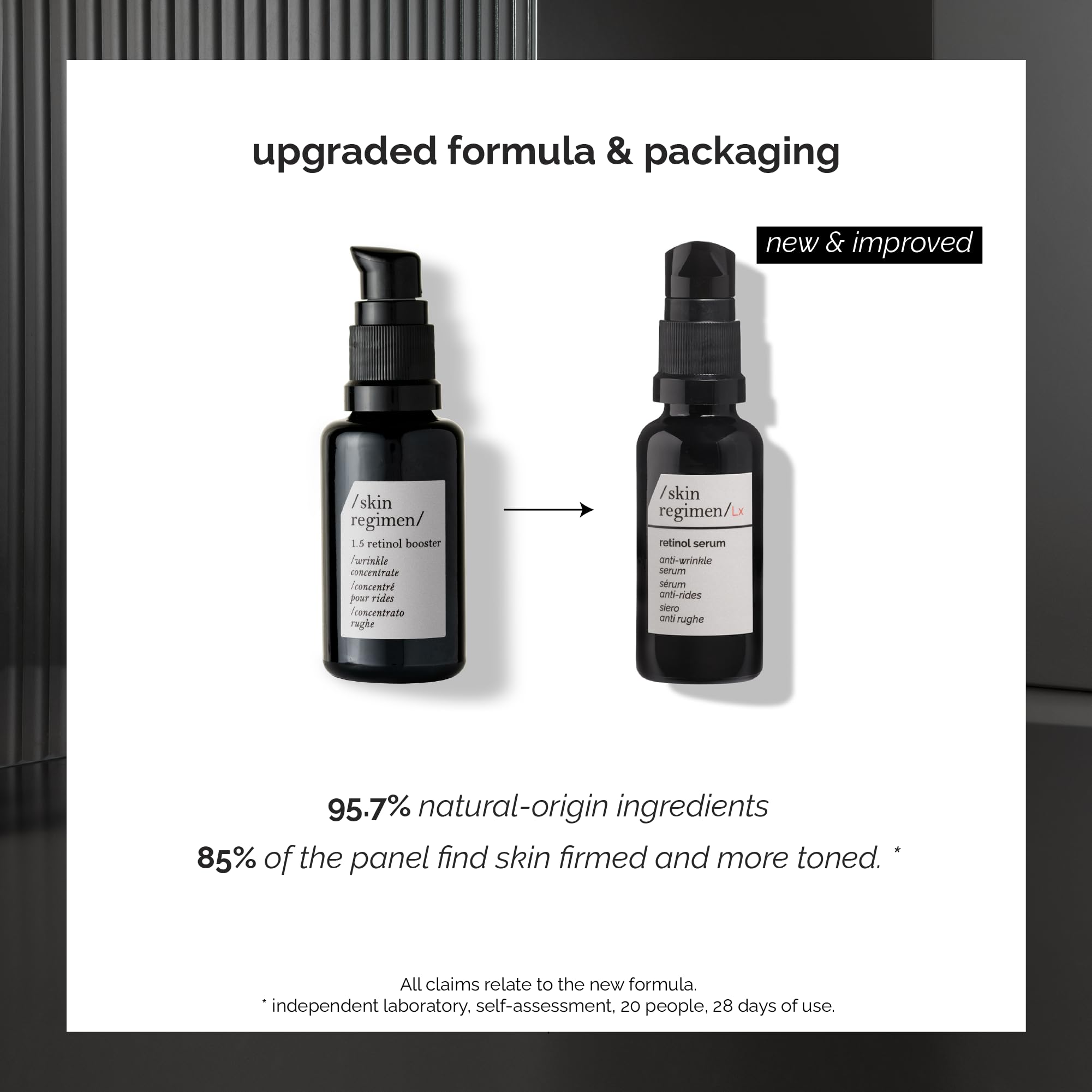 /skin regimen/Lx Retinol Serum, Anti-Wrinkle Concentrate, Renews, Firms, Reduces Fine Lines, Longevity Complex™, Retinol, Clean Beauty, Vegan, Mature Skin, Night Treatment, 1.01 Fl Oz