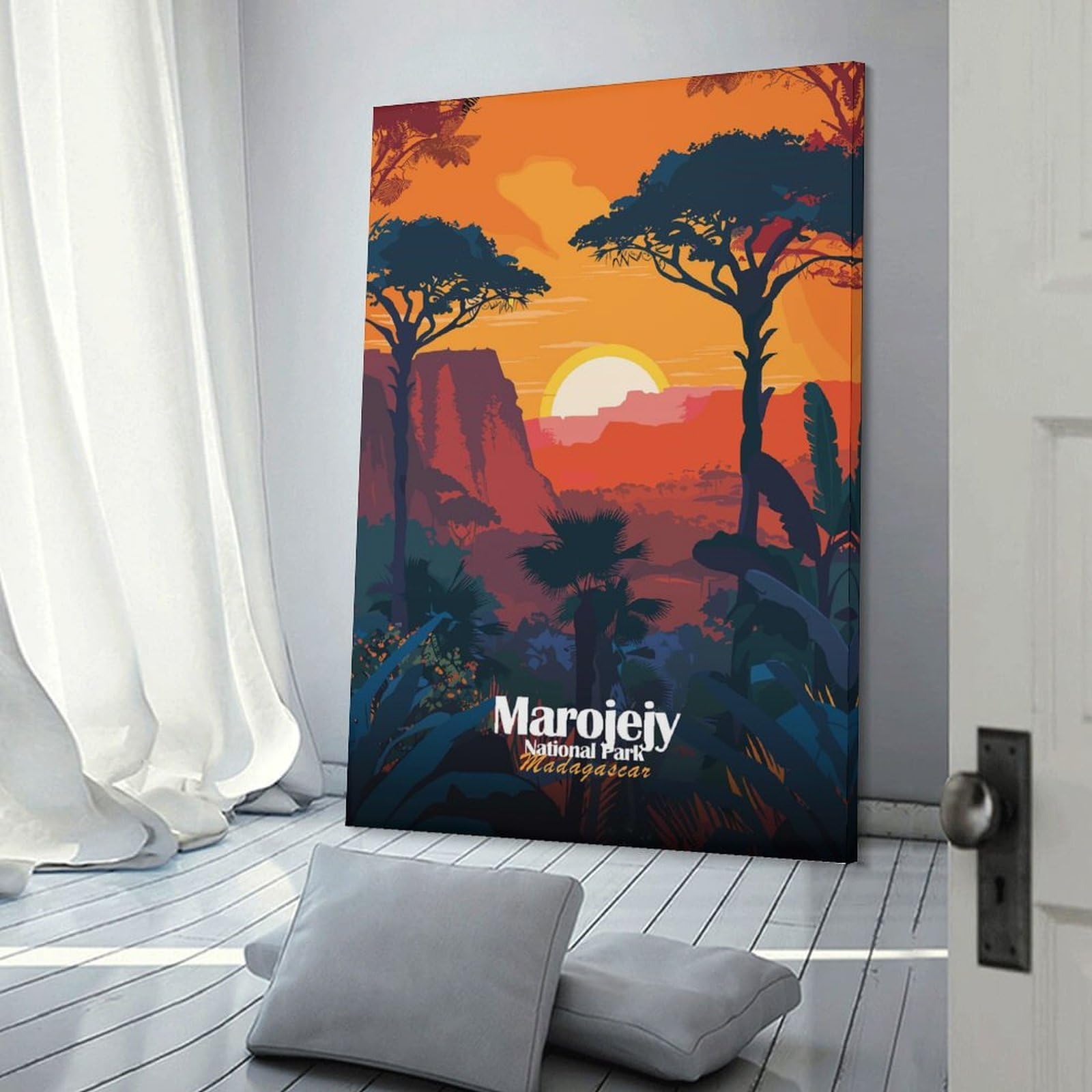Junmoney Marojejy National Park, Madagascar Canvas Wall Decor 12x18inch(30x45cm), for Calm Bedrooms, Home Corners Or Flats, An Easy Wall Refresh for Bedrooms
